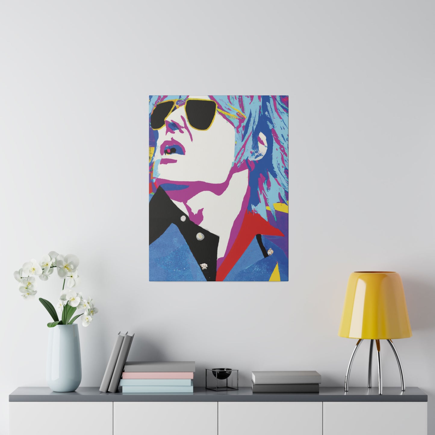 2808M - Rockstar Painting Print | Face | Abstract | Poster | Home Decor | Wall Art | Music Art | Canvas