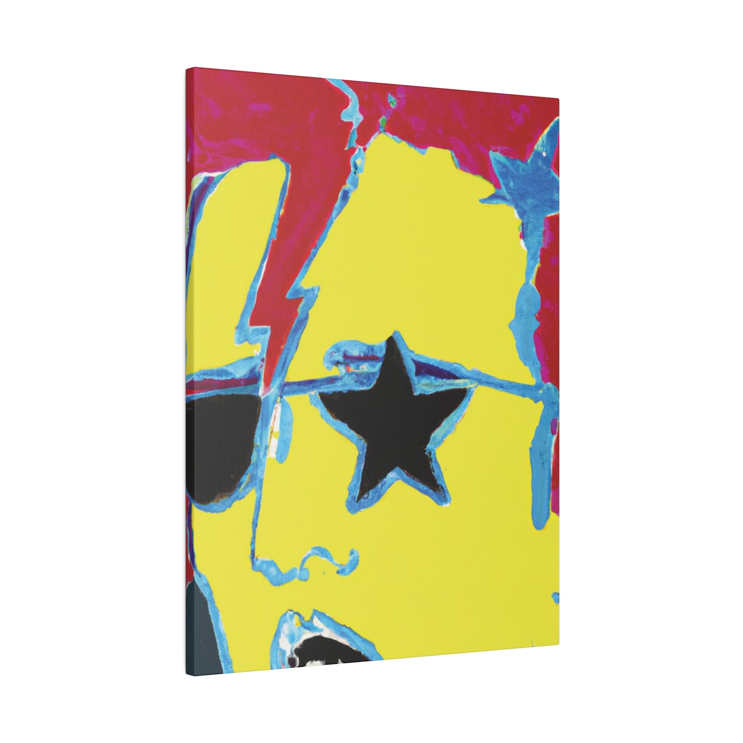 1454X - Rockstar Painting Print | Face | Abstract | Poster | Home Decor | Wall Art | Music Art | Canvas