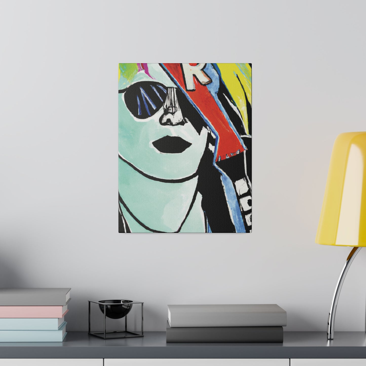 9391O - Rockstar Painting Print | Face | Abstract | Poster | Home Decor | Wall Art | Music Art | Canvas