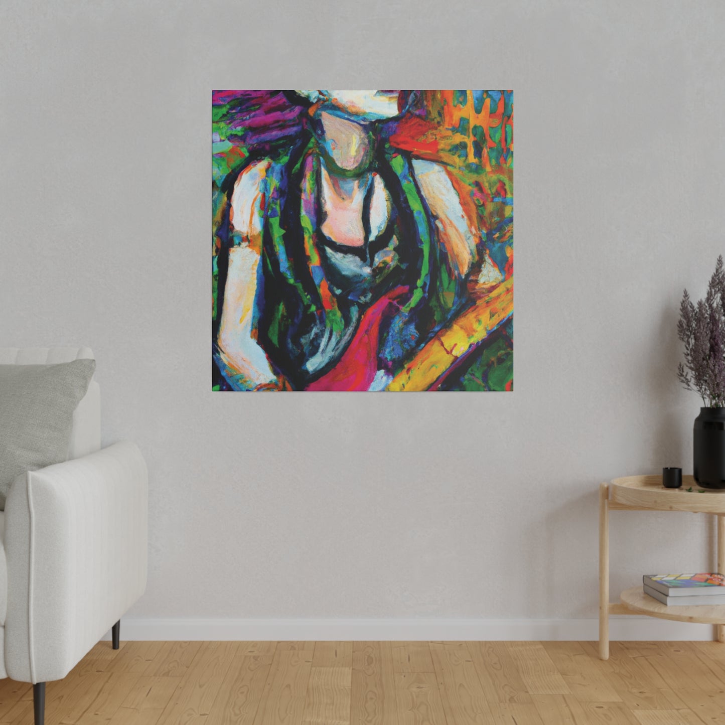 9572N - Rockstar Oil Painting Style Print | Poster | Home Decor | Wall Art | Music Art | Canvas