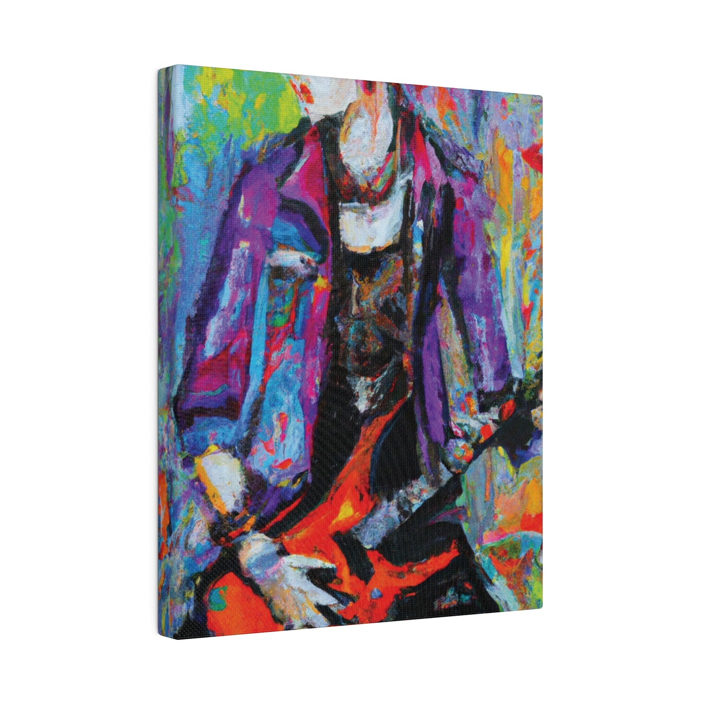 3123Q - Rockstar Oil Painting Style Print | Poster | Home Decor | Wall Art | Music Art | Canvas