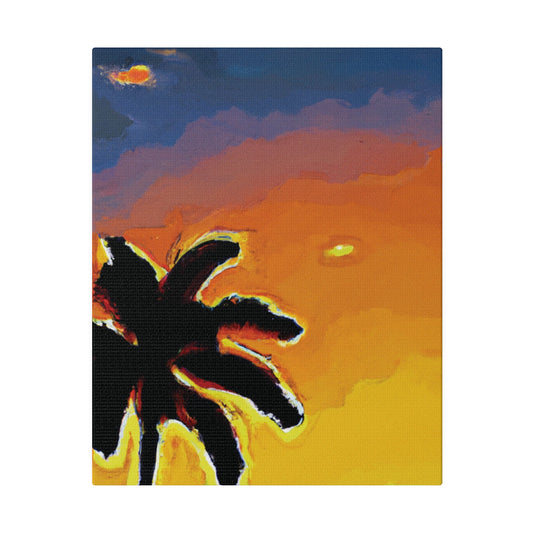 8720W - Miami Beach Sunset Painting Print | Miami | Beach | Sunset | Poster | Home Decor | Wall Art | Canvas