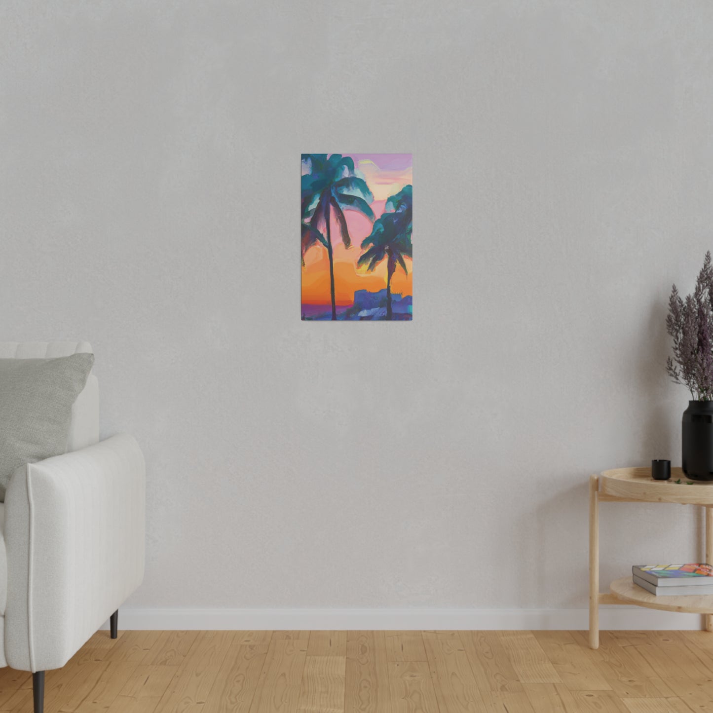 6494M - Miami Beach Sunset Painting Print | Miami | Beach | Sunset | Poster | Home Decor | Wall Art | Canvas