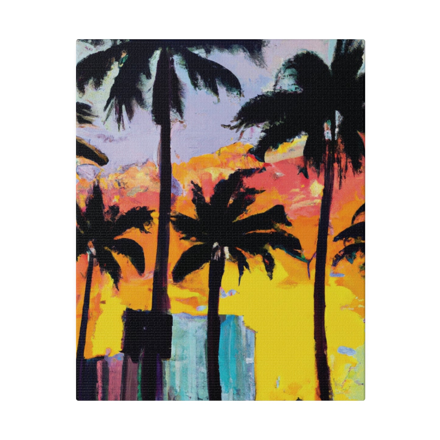 10266L - Miami Beach Sunset Painting Print | Miami | Beach | Sunset | Poster | Home Decor | Wall Art | Canvas