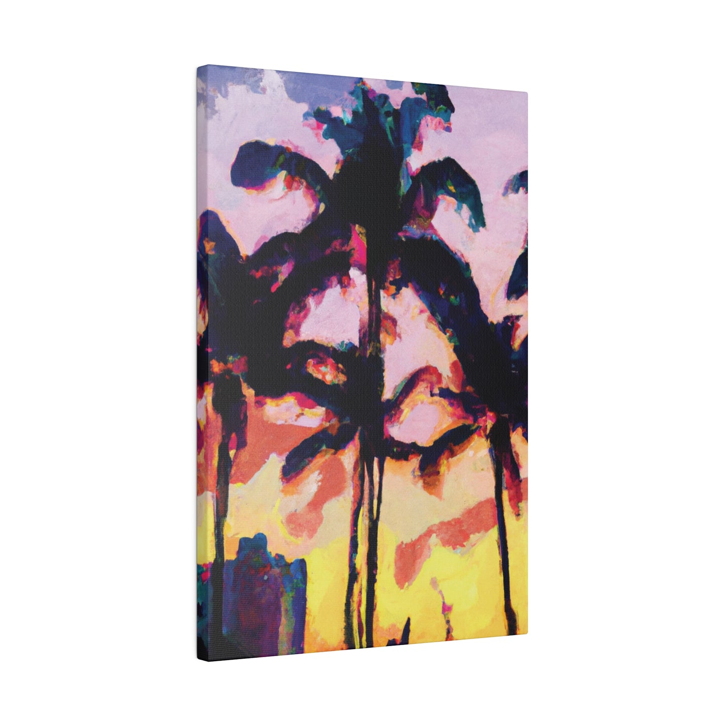 3398S - Miami Beach Sunset Painting Print | Miami | Beach | Sunset | Poster | Home Decor | Wall Art | Canvas