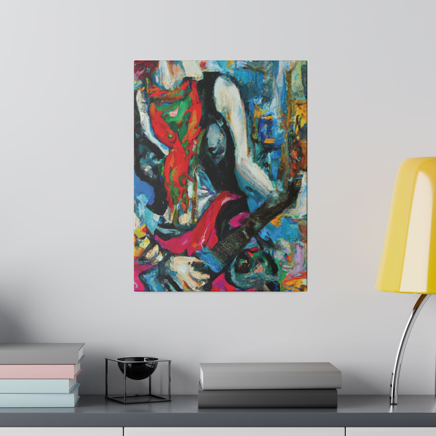 8722E - Rockstar Oil Painting Style Print | Poster | Home Decor | Wall Art | Music Art | Canvas