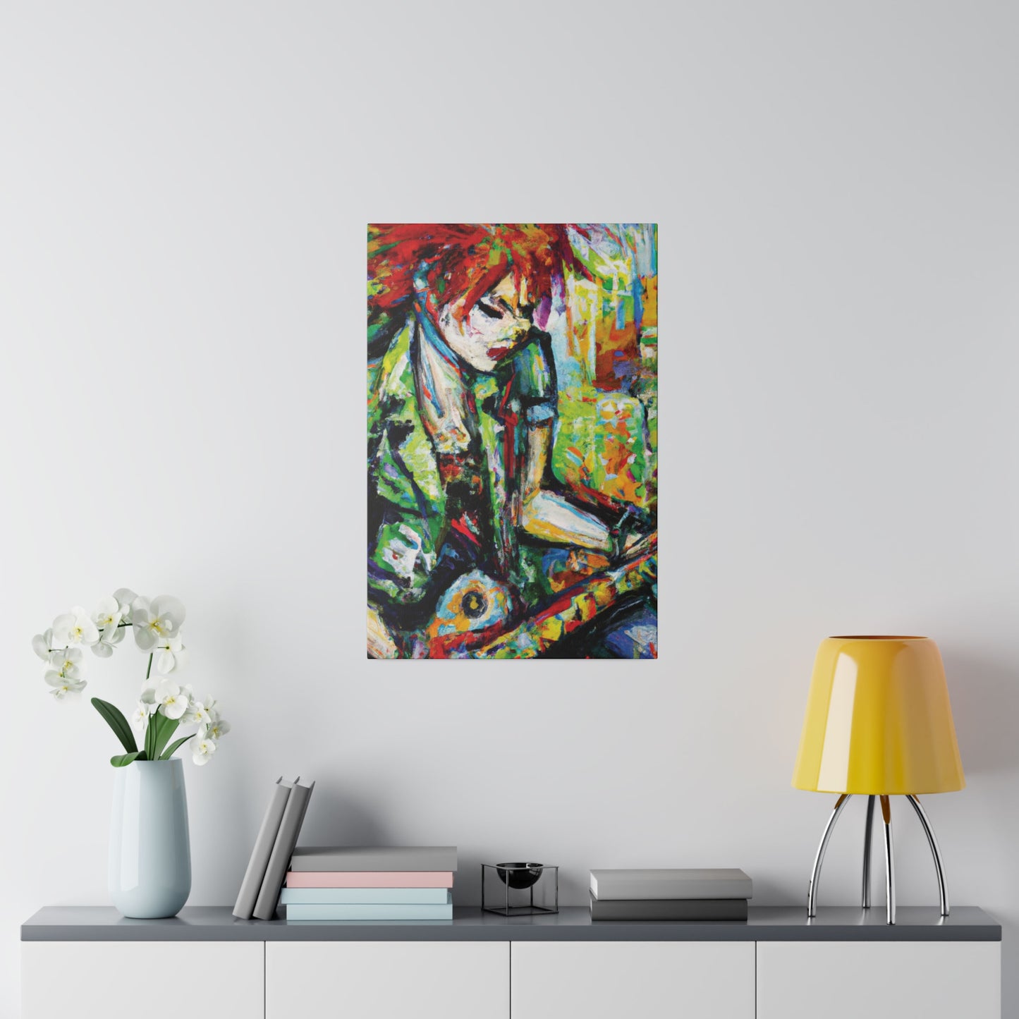 2204G - Rockstar Oil Painting Style Print | Poster | Home Decor | Wall Art | Music Art | Canvas