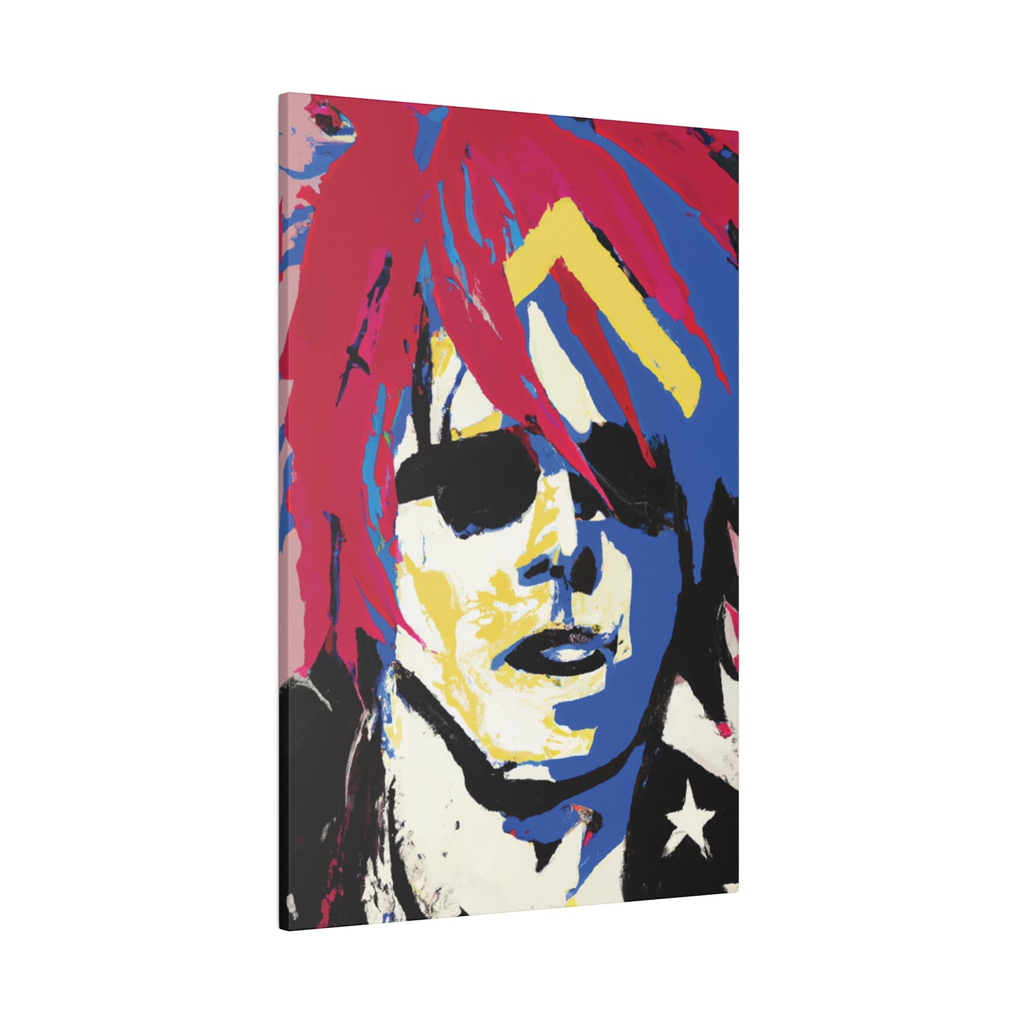 9537K - Rockstar Painting Print | Face | Abstract | Poster | Home Decor | Wall Art | Music Art | Canvas