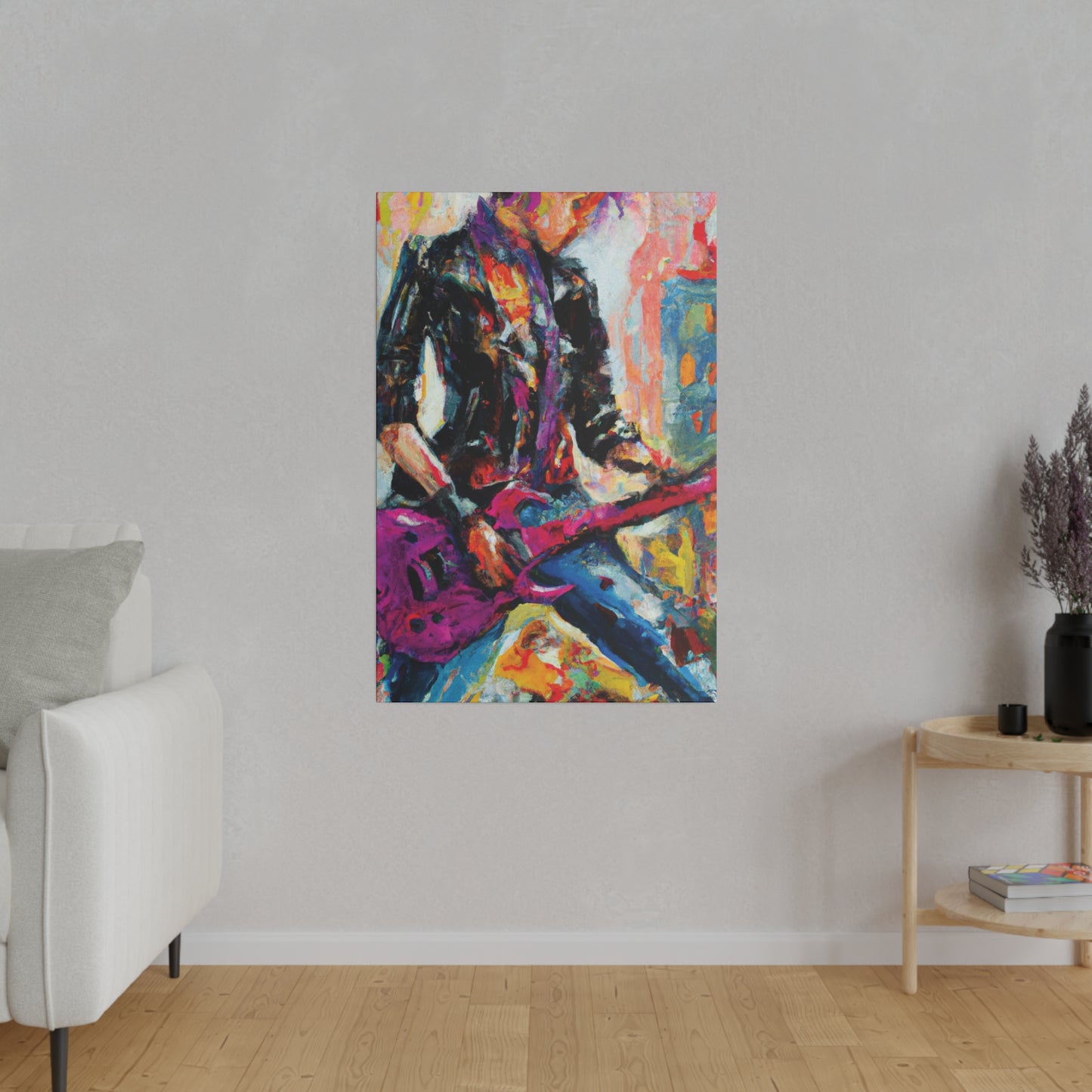 9175L - Rockstar Oil Painting Style Print | Poster | Home Decor | Wall Art | Music Art | Canvas