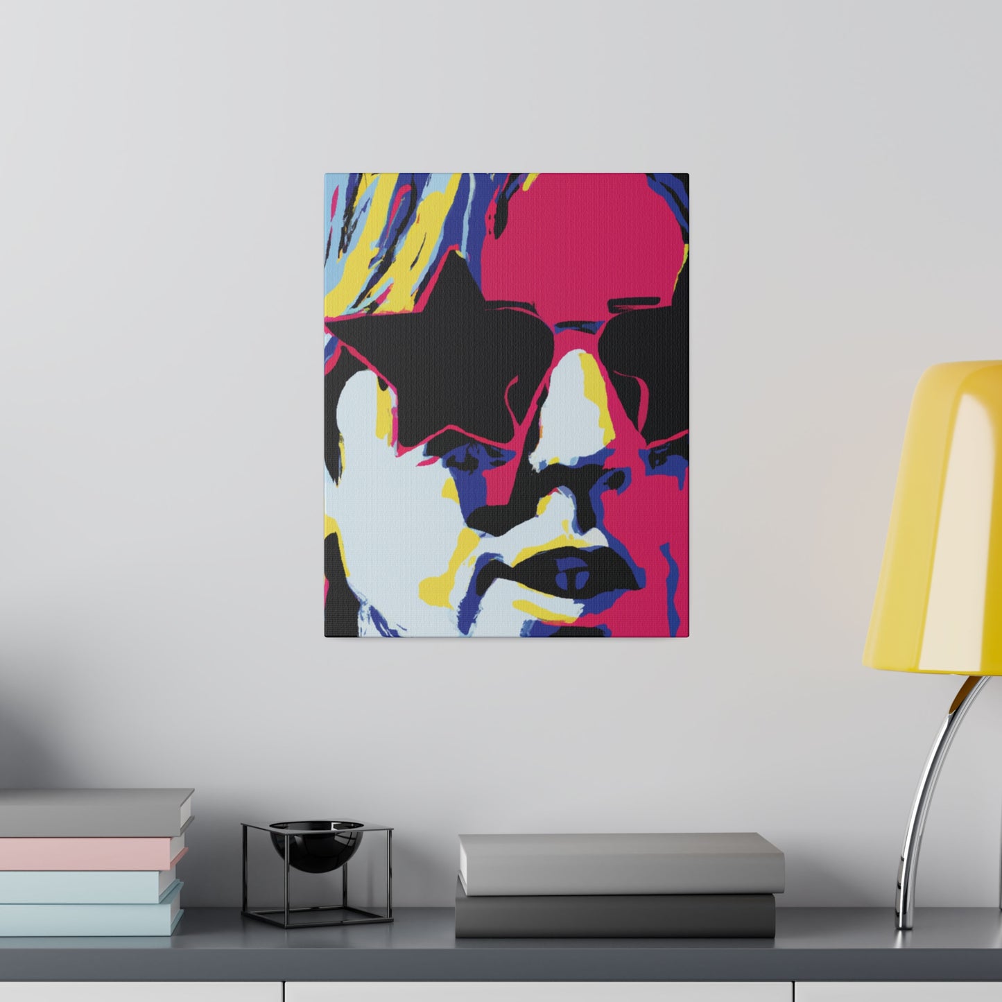 7183B - Rockstar Painting Print | Face | Abstract | Poster | Home Decor | Wall Art | Music Art | Canvas