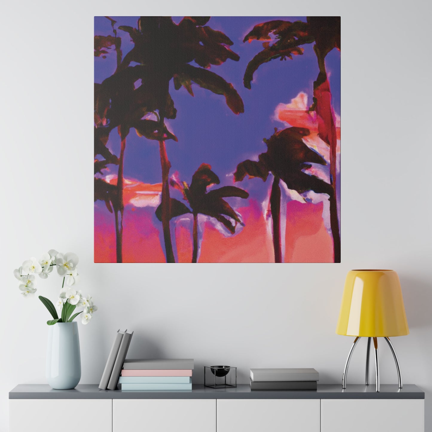 1387K - Miami Beach Sunset Painting Print | Miami | Beach | Sunset | Poster | Home Decor | Wall Art | Canvas