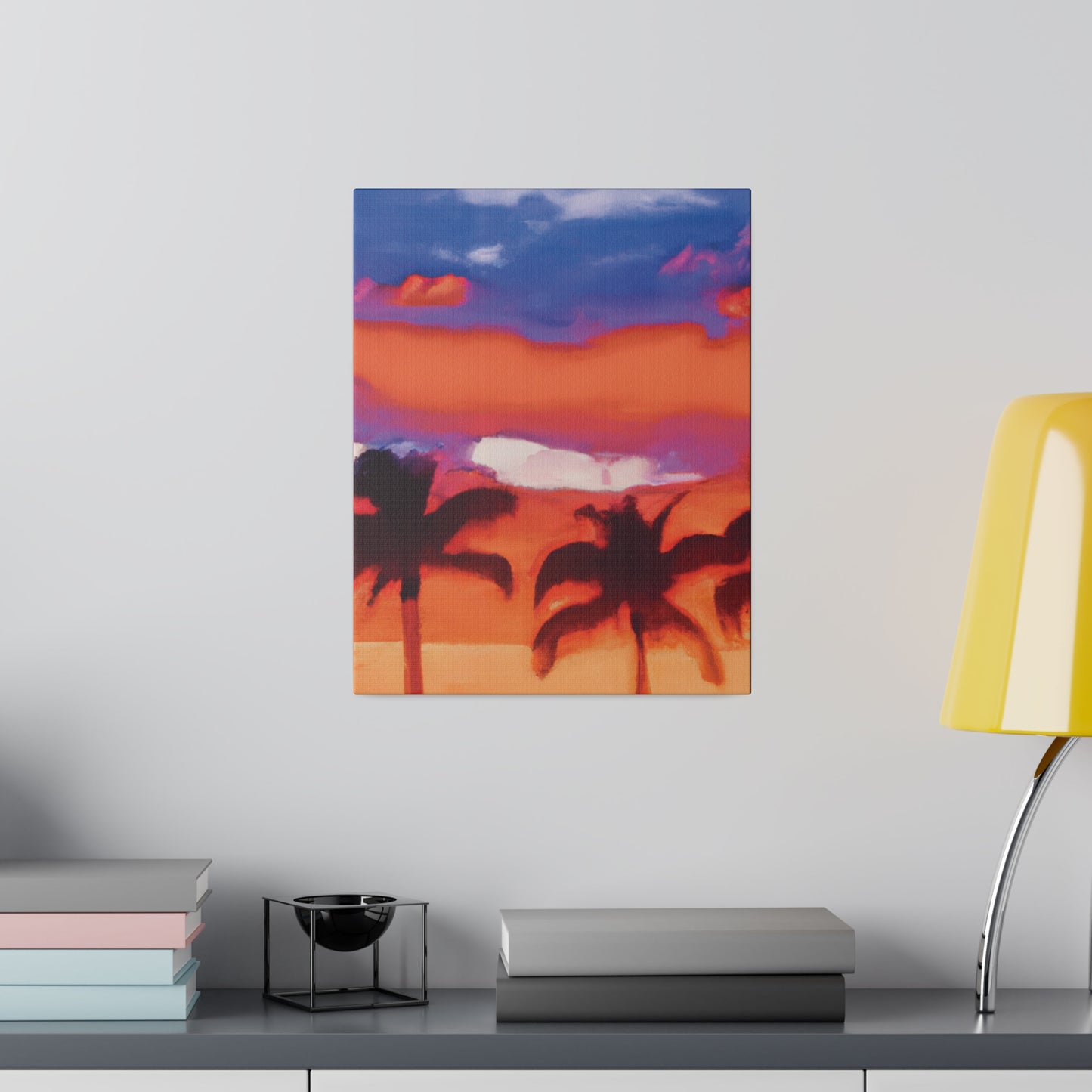 8546B - Miami Beach Sunset Painting Print | Miami | Beach | Sunset | Poster | Home Decor | Wall Art | Canvas