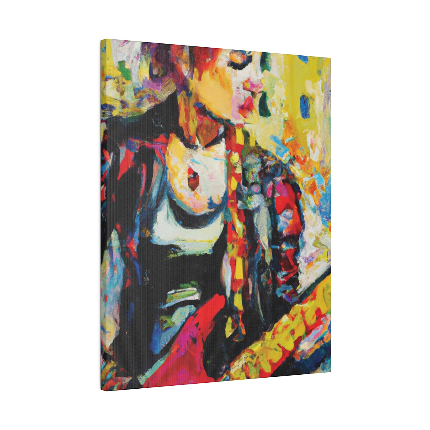 8768U - Rockstar Oil Painting Style Print | Poster | Home Decor | Wall Art | Music Art | Canvas