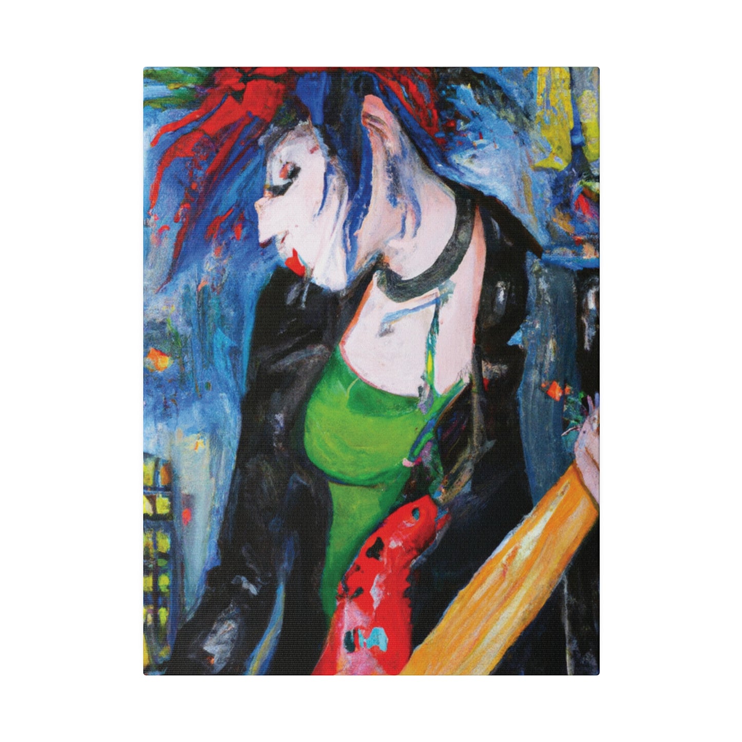 9423T - Rockstar Oil Painting Style Print | Poster | Home Decor | Wall Art | Music Art | Canvas