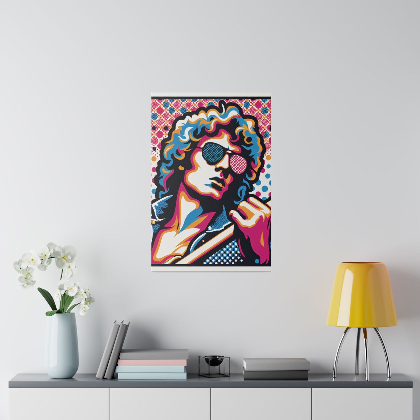 3572X - Rockstar Painting Print | Face | Abstract | Poster | Home Decor | Wall Art | Music Art | Canvas