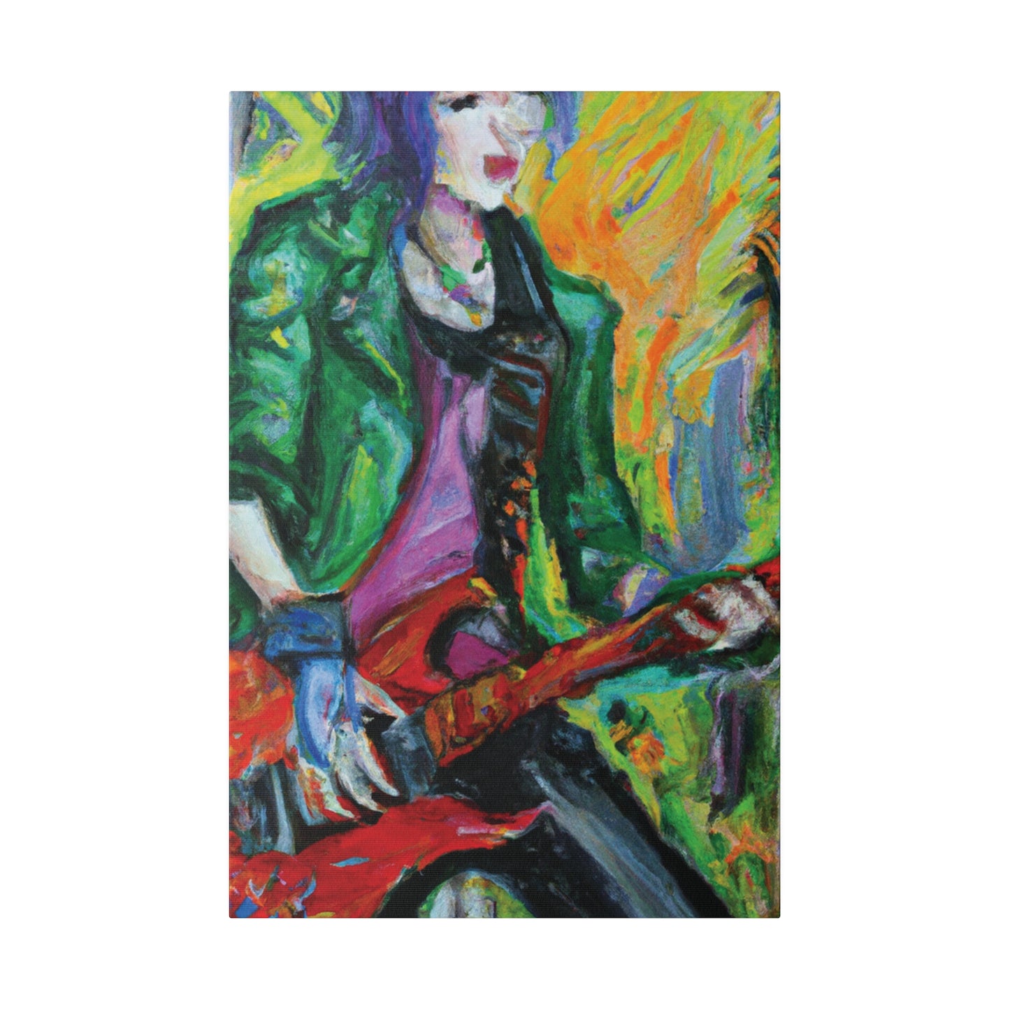 8272F - Rockstar Oil Painting Style Print | Poster | Home Decor | Wall Art | Music Art | Canvas