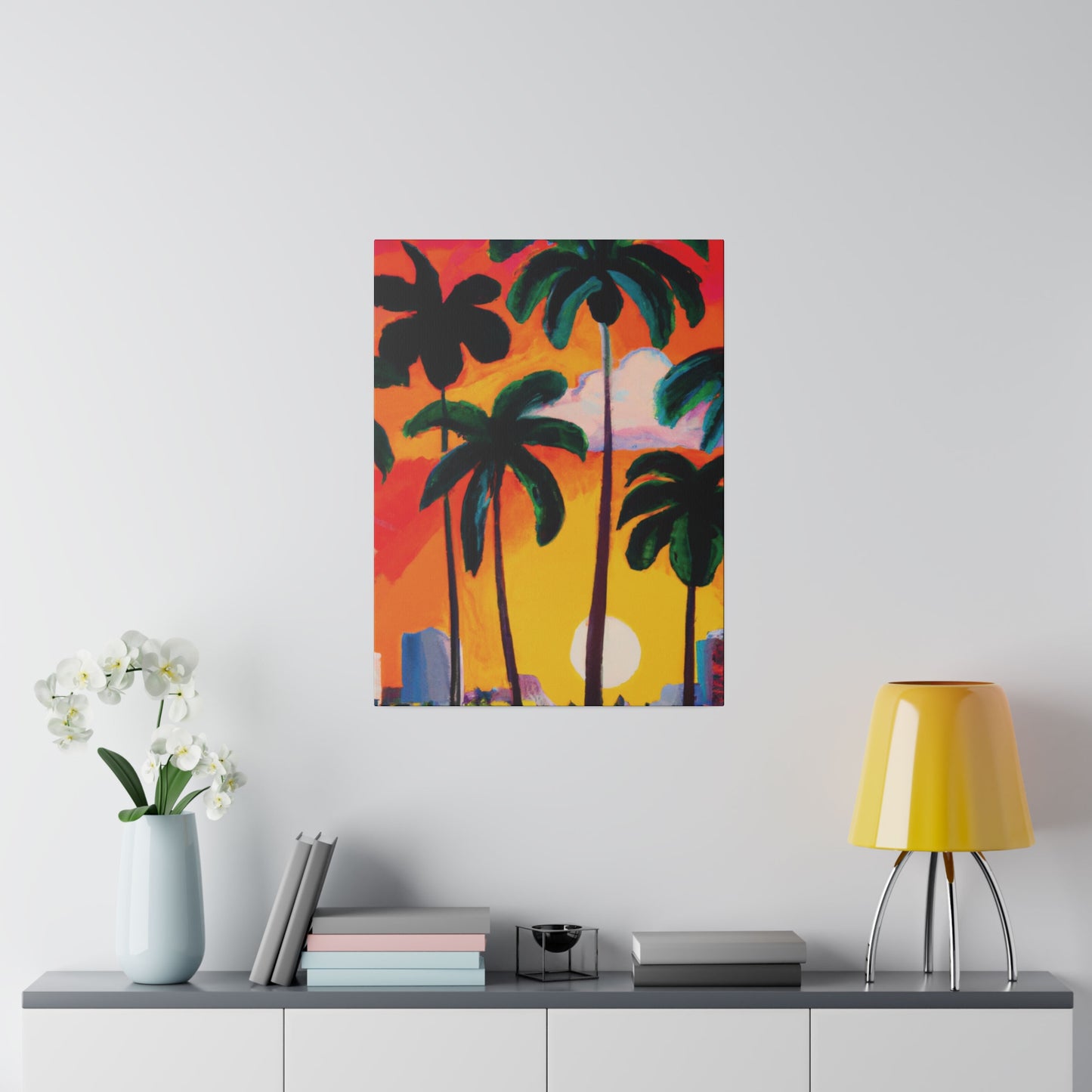 4327O - Miami Beach Sunset Painting Print | Miami | Beach | Sunset | Poster | Home Decor | Wall Art | Canvas