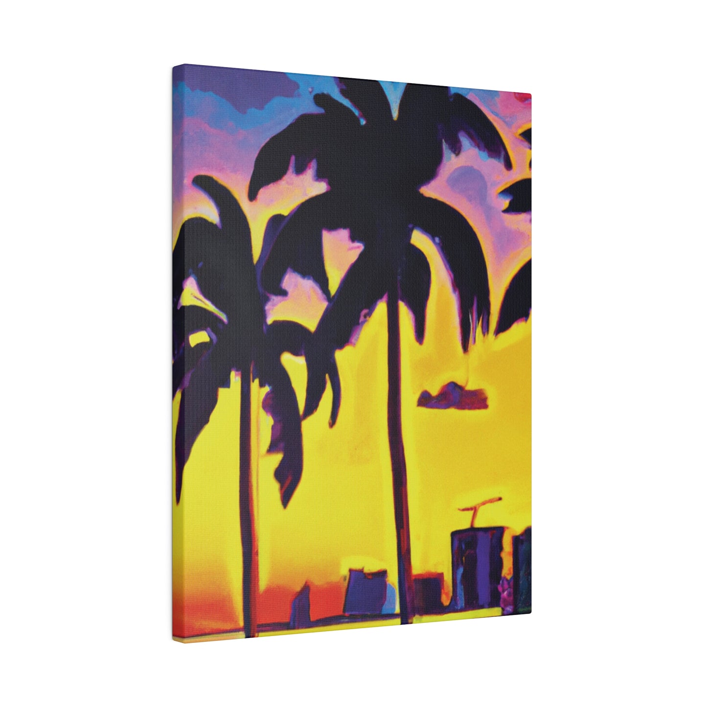 5674W - Miami Beach Sunset Painting Print | Miami | Beach | Sunset | Poster | Home Decor | Wall Art | Canvas