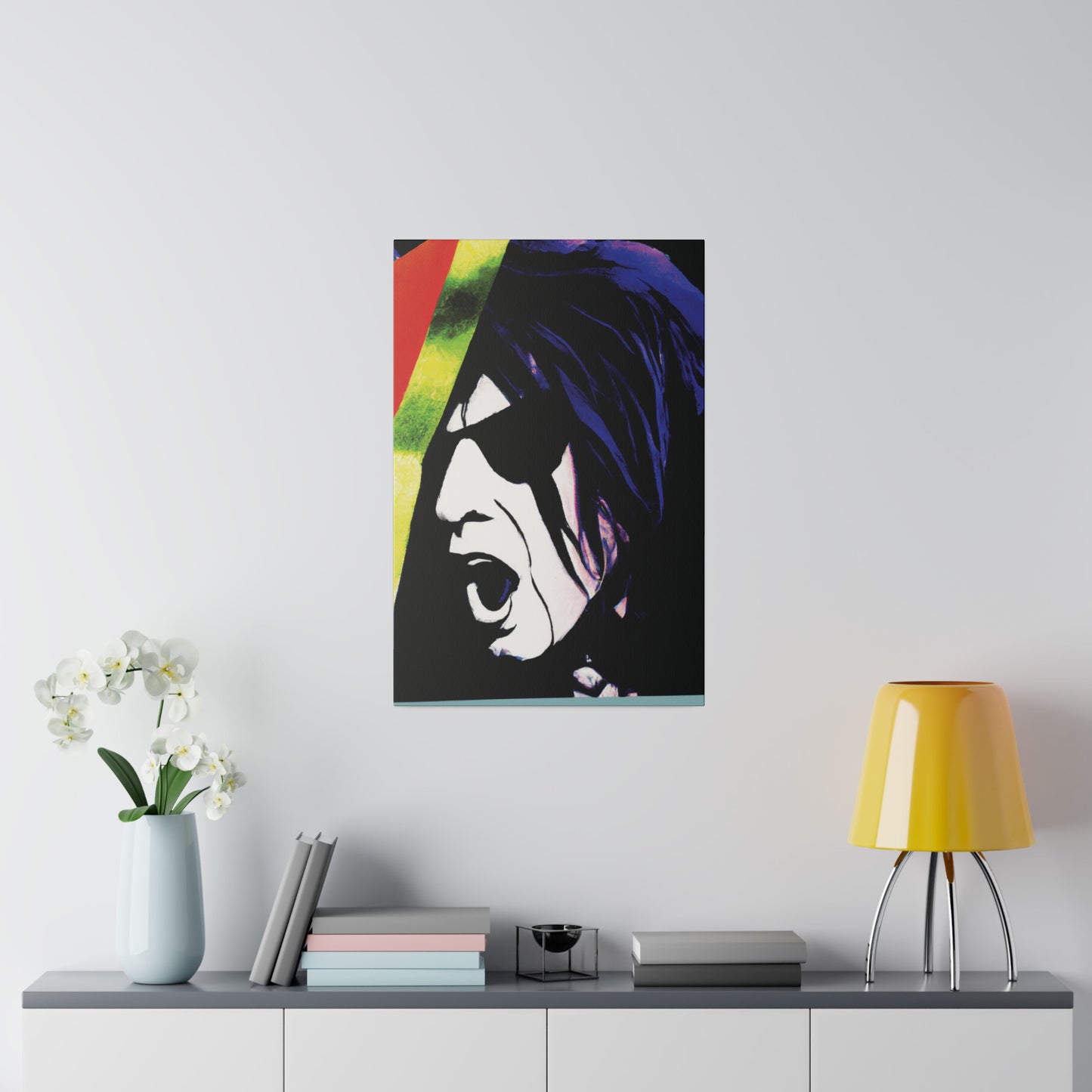 1890A - Rockstar Painting Print | Face | Abstract | Poster | Home Decor | Wall Art | Music Art | Canvas