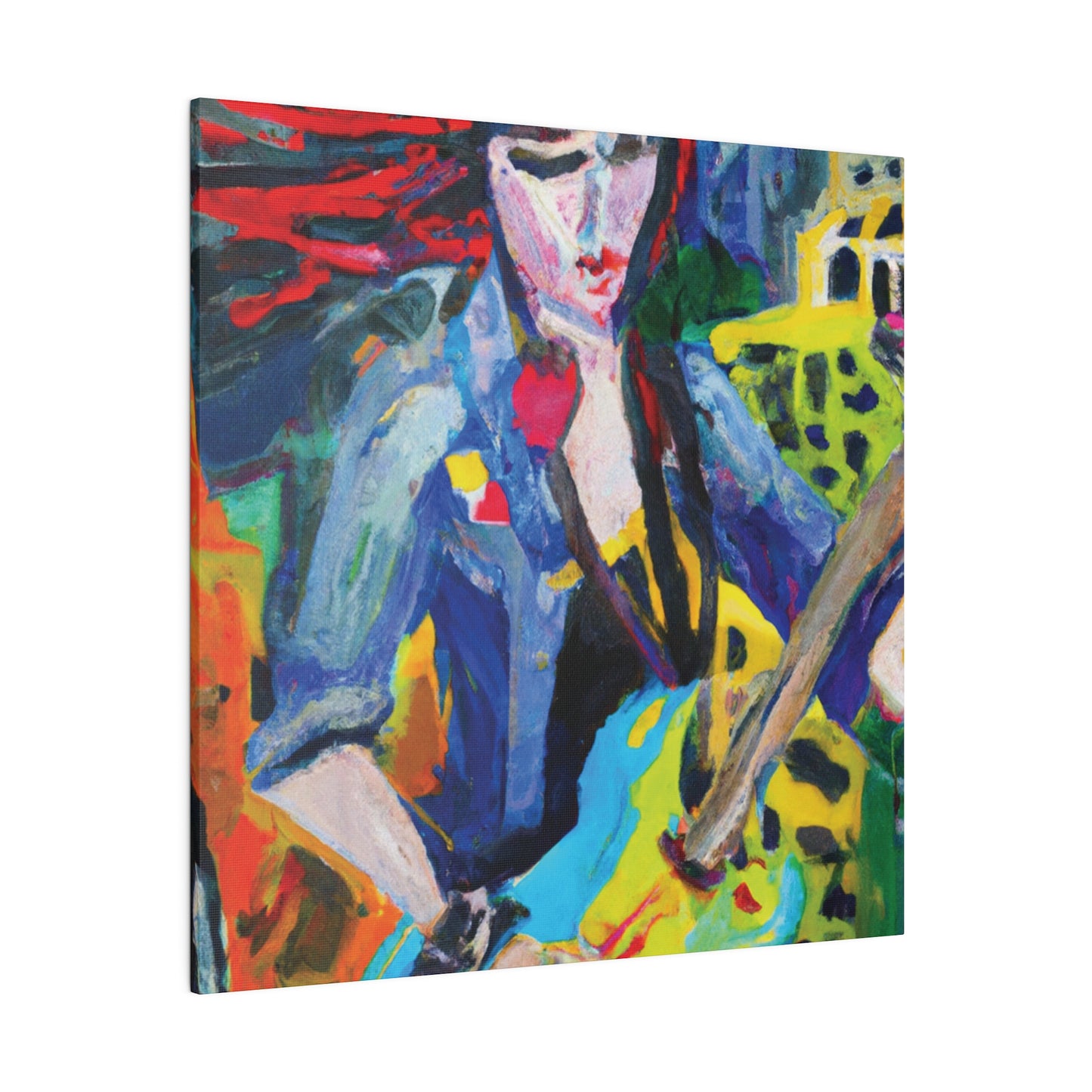 5084Q - Rockstar Oil Painting Style Print | Poster | Home Decor | Wall Art | Music Art | Canvas