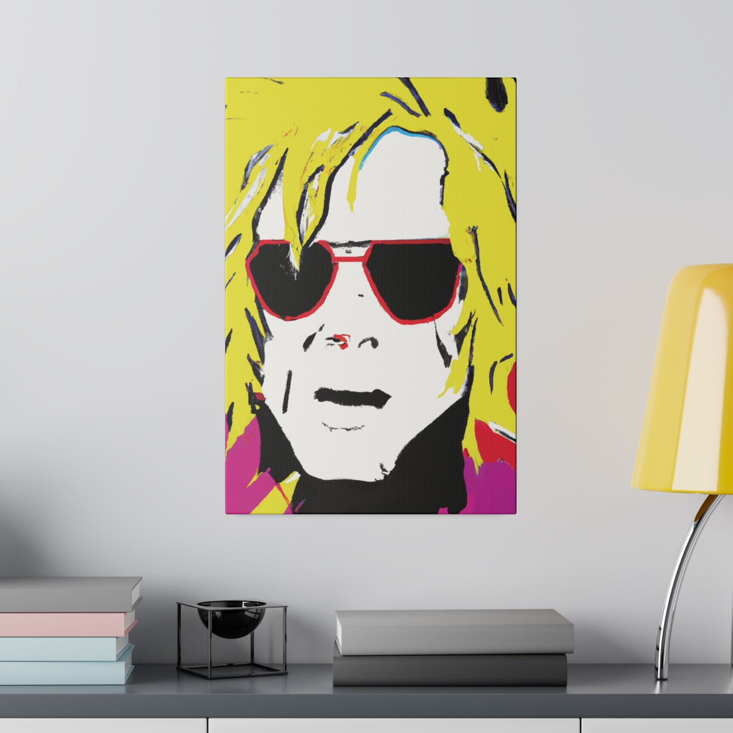 8476J - Rockstar Painting Print | Face | Abstract | Poster | Home Decor | Wall Art | Music Art | Canvas