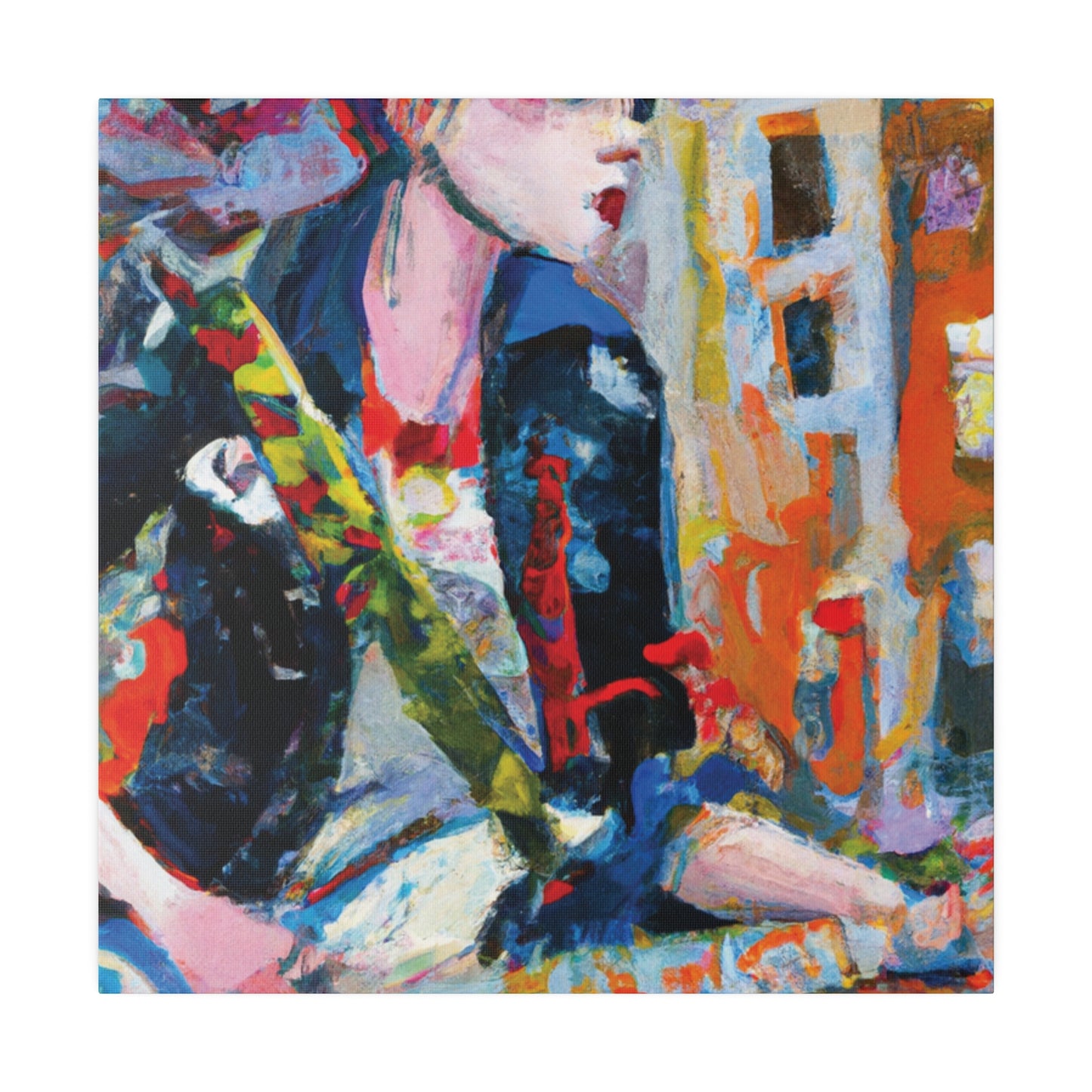 3276D - Rockstar Oil Painting Style Print | Poster | Home Decor | Wall Art | Music Art | Canvas