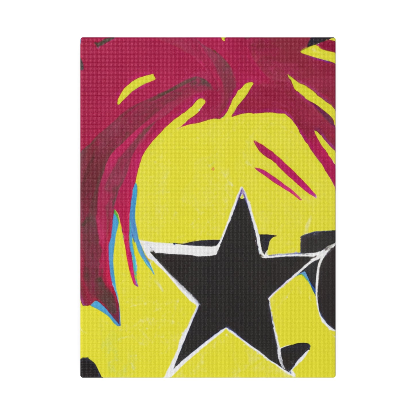 5063P - Rockstar Painting Print | Face | Abstract | Poster | Home Decor | Wall Art | Music Art | Canvas