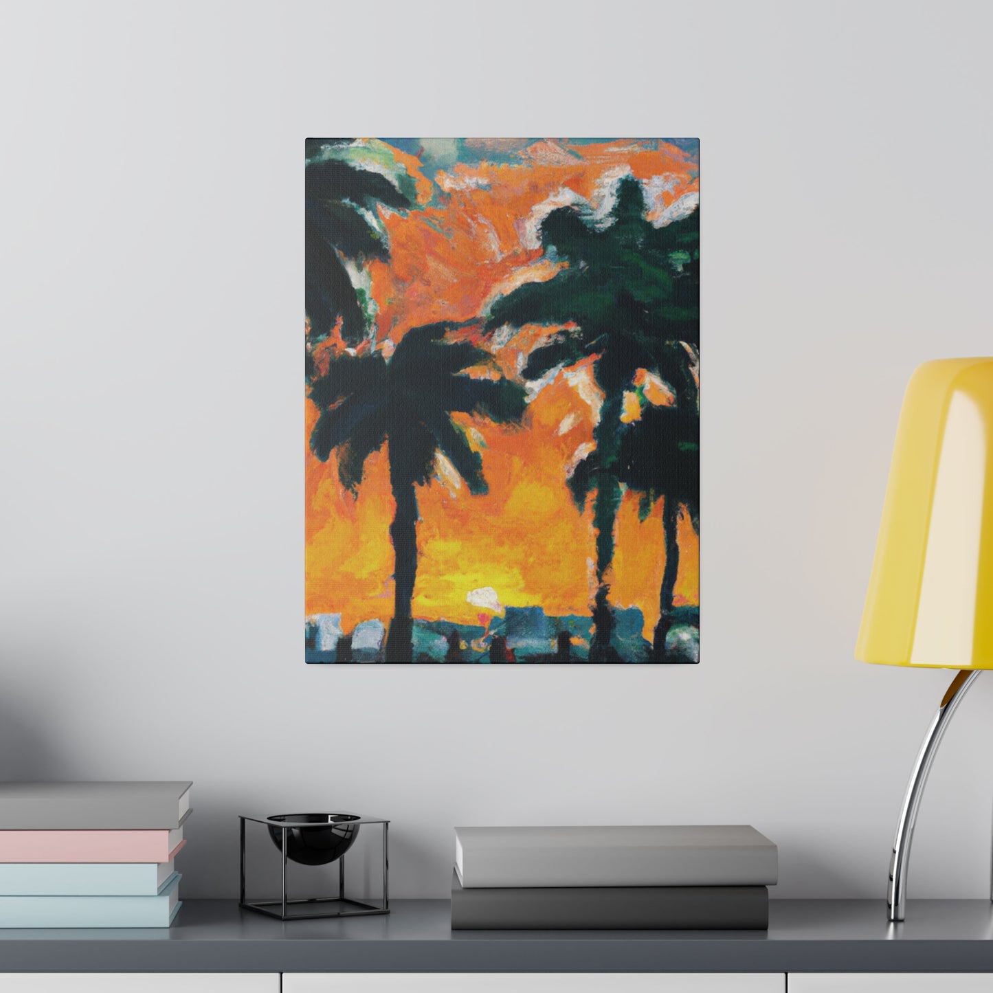 9571T - Miami Beach Sunset Painting Print | Miami | Beach | Sunset | Poster | Home Decor | Wall Art | Canvas