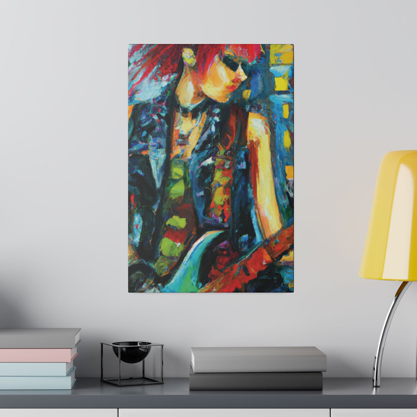 8541R - Rockstar Oil Painting Style Print | Poster | Home Decor | Wall Art | Music Art | Canvas