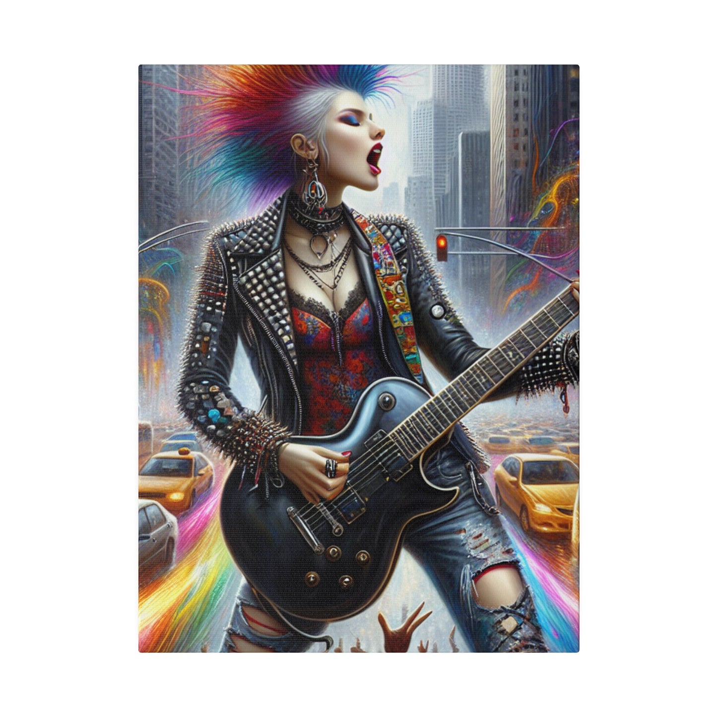 7301Z - Rockstar Oil Painting Style Print | Poster | Home Decor | Wall Art | Music Art | Canvas