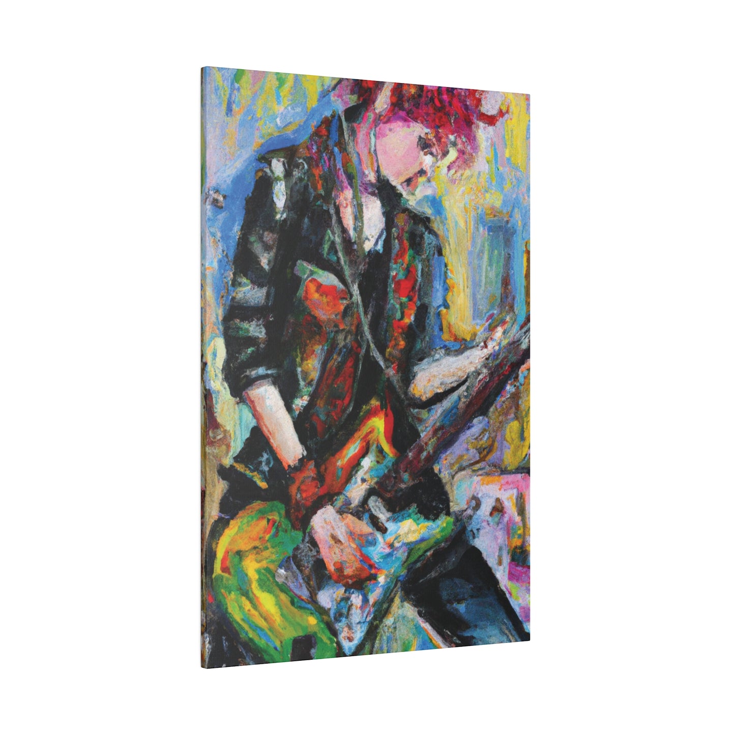 4658Z - Rockstar Oil Painting Style Print | Poster | Home Decor | Wall Art | Music Art | Canvas