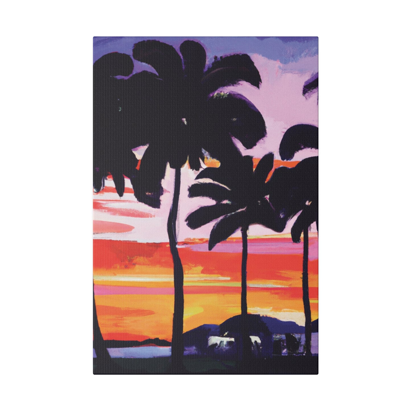 2948T - Miami Beach Sunset Painting Print | Miami | Beach | Sunset | Poster | Home Decor | Wall Art | Canvas