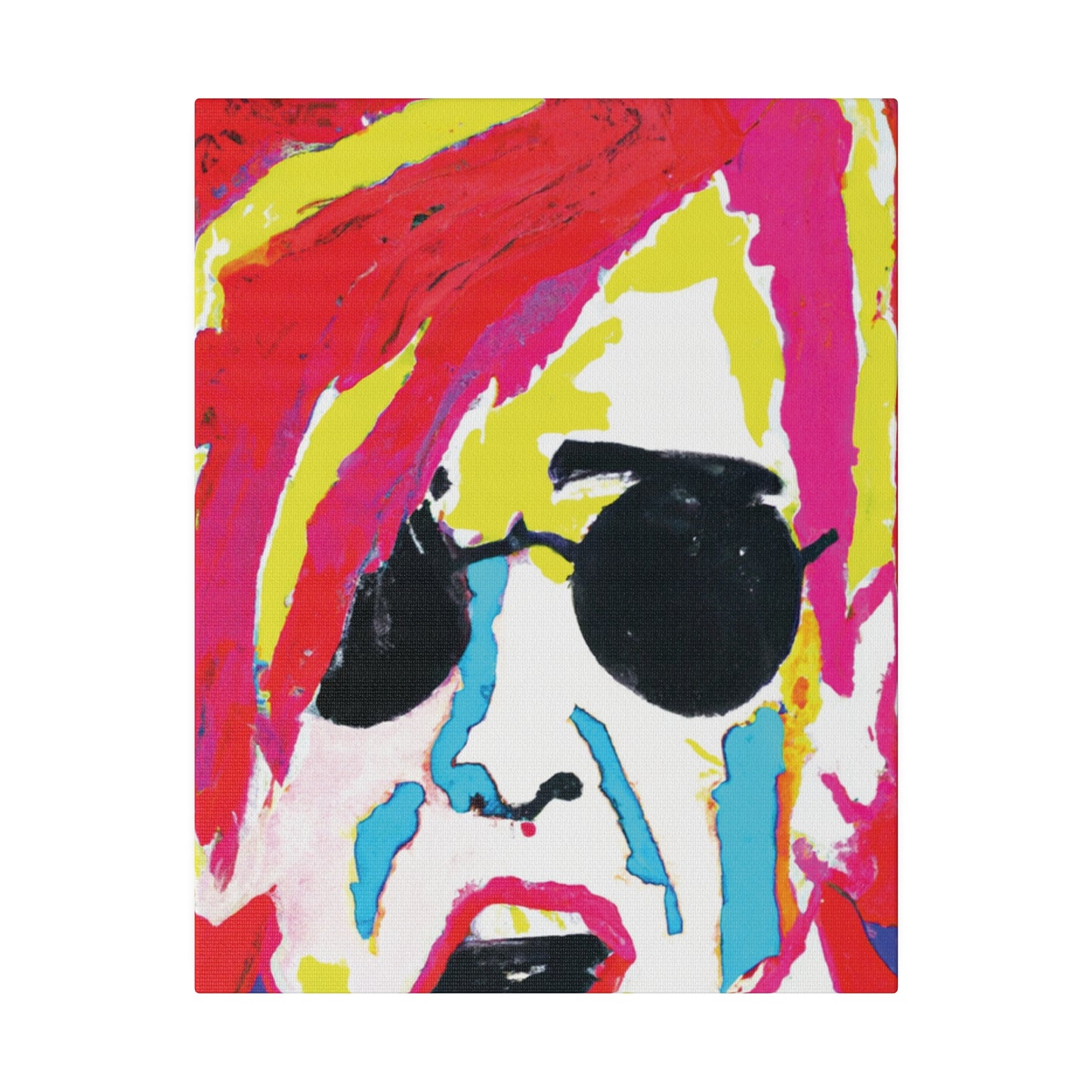 5397K - Rockstar Painting Print | Face | Abstract | Poster | Home Decor | Wall Art | Music Art | Canvas