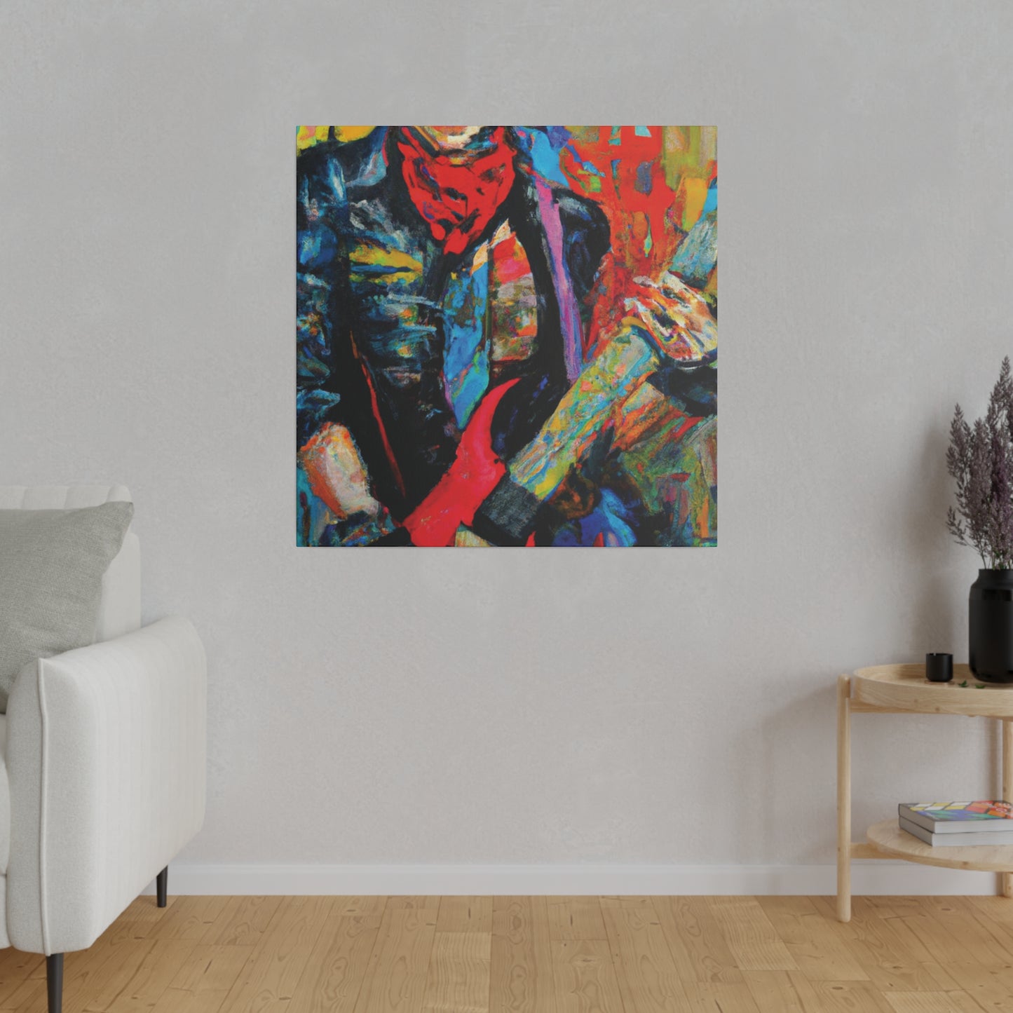 8732A - Rockstar Oil Painting Style Print | Poster | Home Decor | Wall Art | Music Art | Canvas