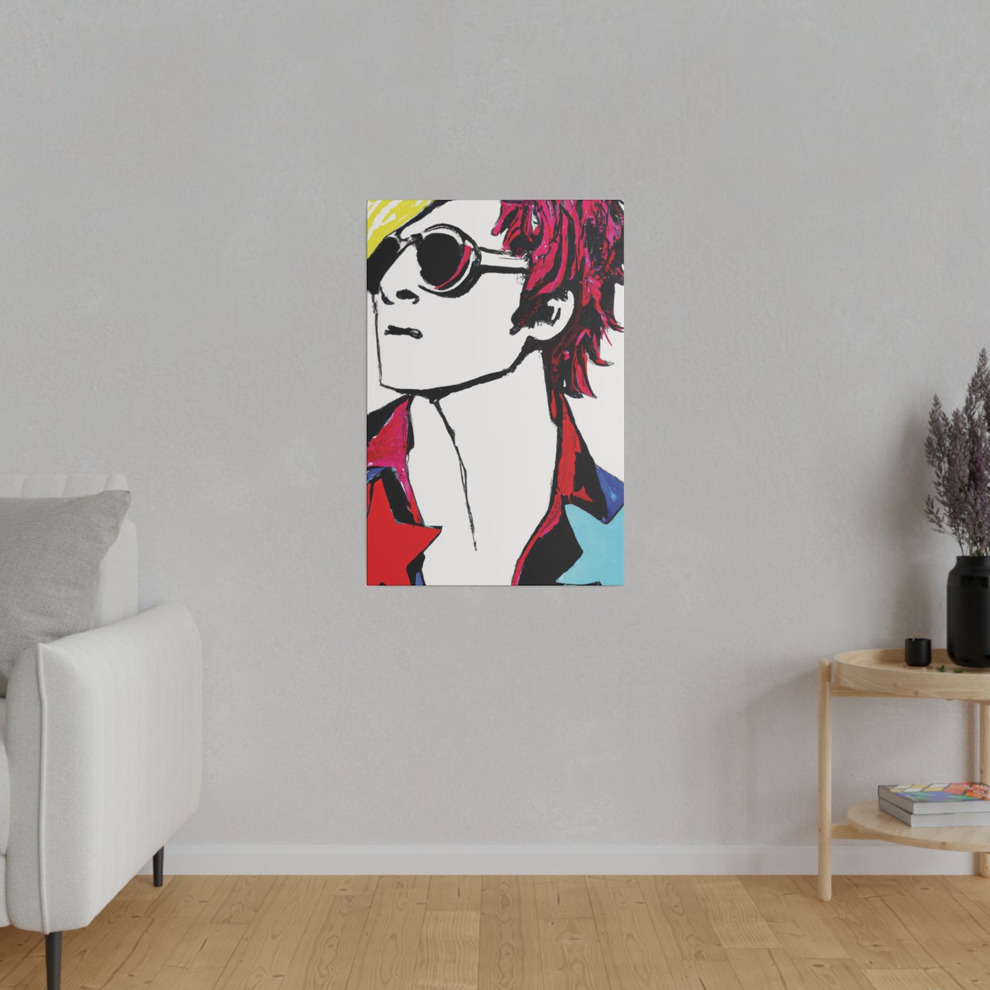 5319A - Rockstar Painting Print | Face | Abstract | Poster | Home Decor | Wall Art | Music Art | Canvas