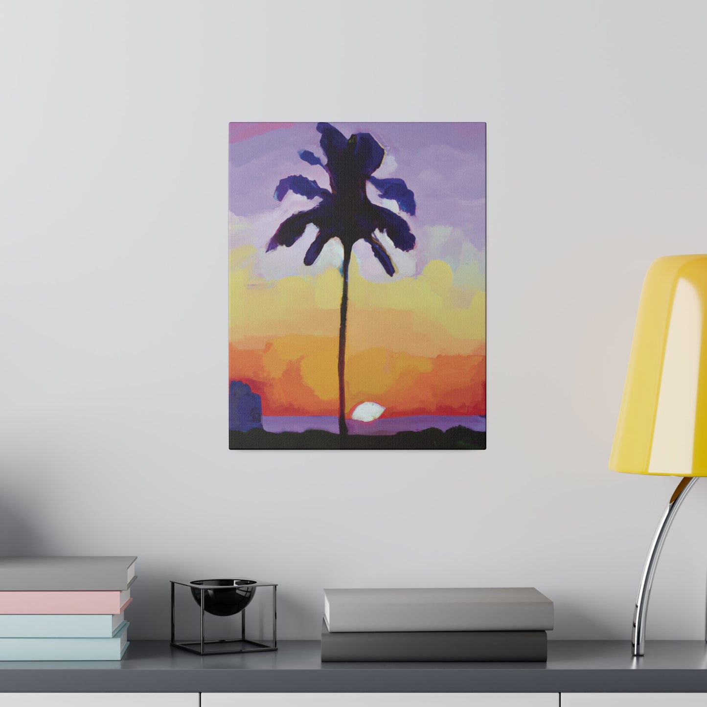 8495G - Miami Beach Sunset Painting Print | Miami | Beach | Sunset | Poster | Home Decor | Wall Art | Canvas