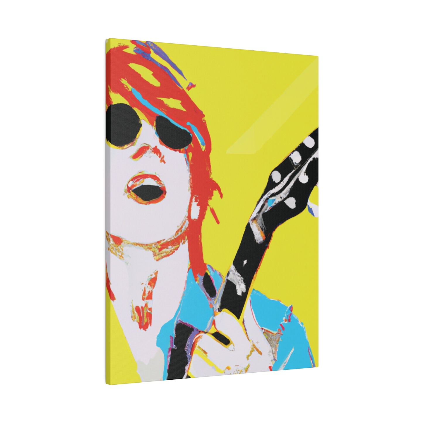 846Q - Rockstar Painting Print | Face | Abstract | Poster | Home Decor | Wall Art | Music Art | Canvas