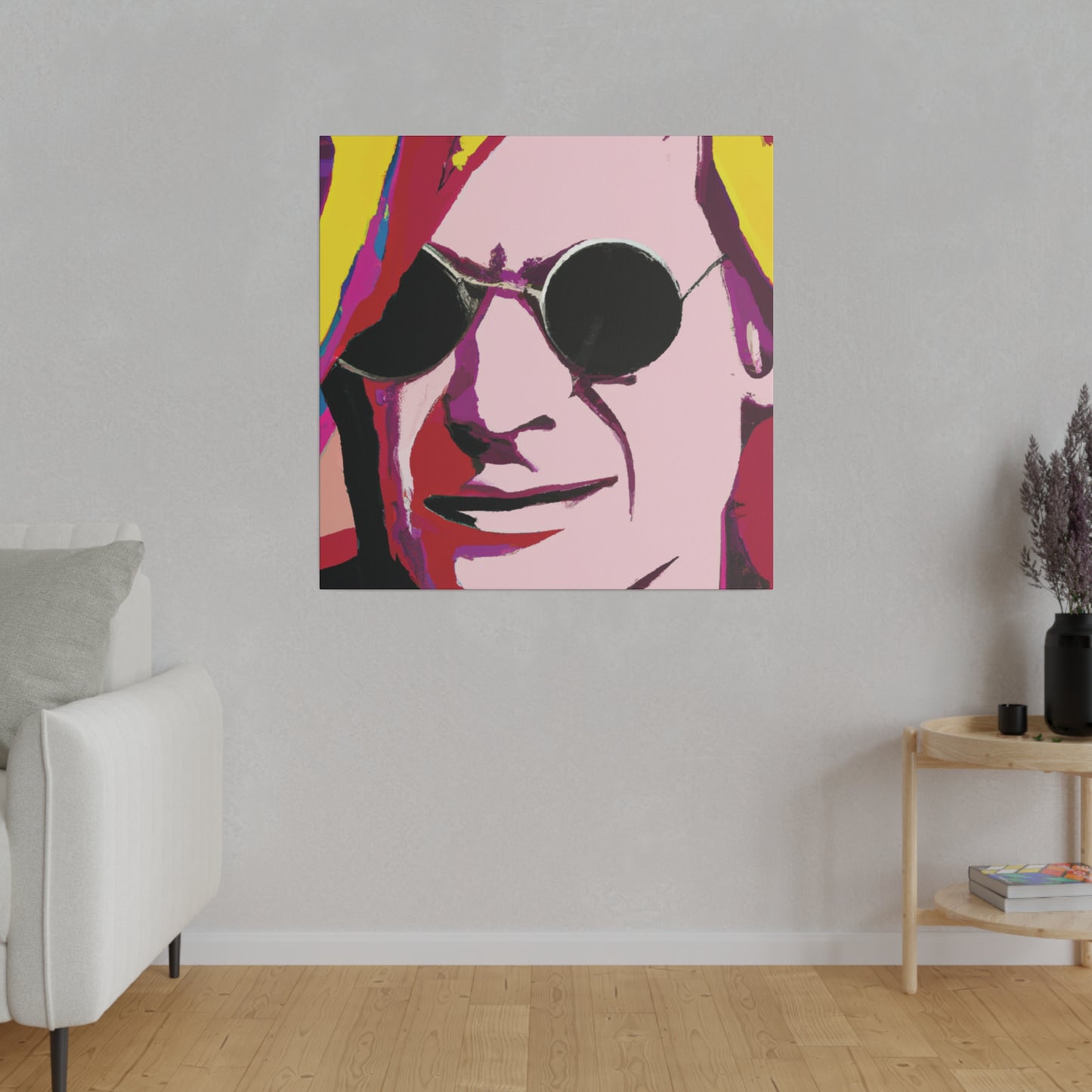 4125F - Rockstar Painting Print | Face | Abstract | Poster | Home Decor | Wall Art | Music Art | Canvas