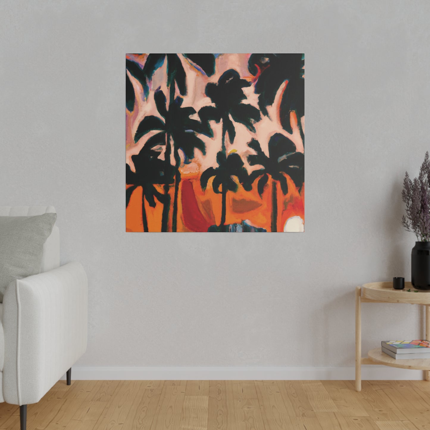 4317T - Miami Beach Sunset Painting Print | Miami | Beach | Sunset | Poster | Home Decor | Wall Art | Canvas