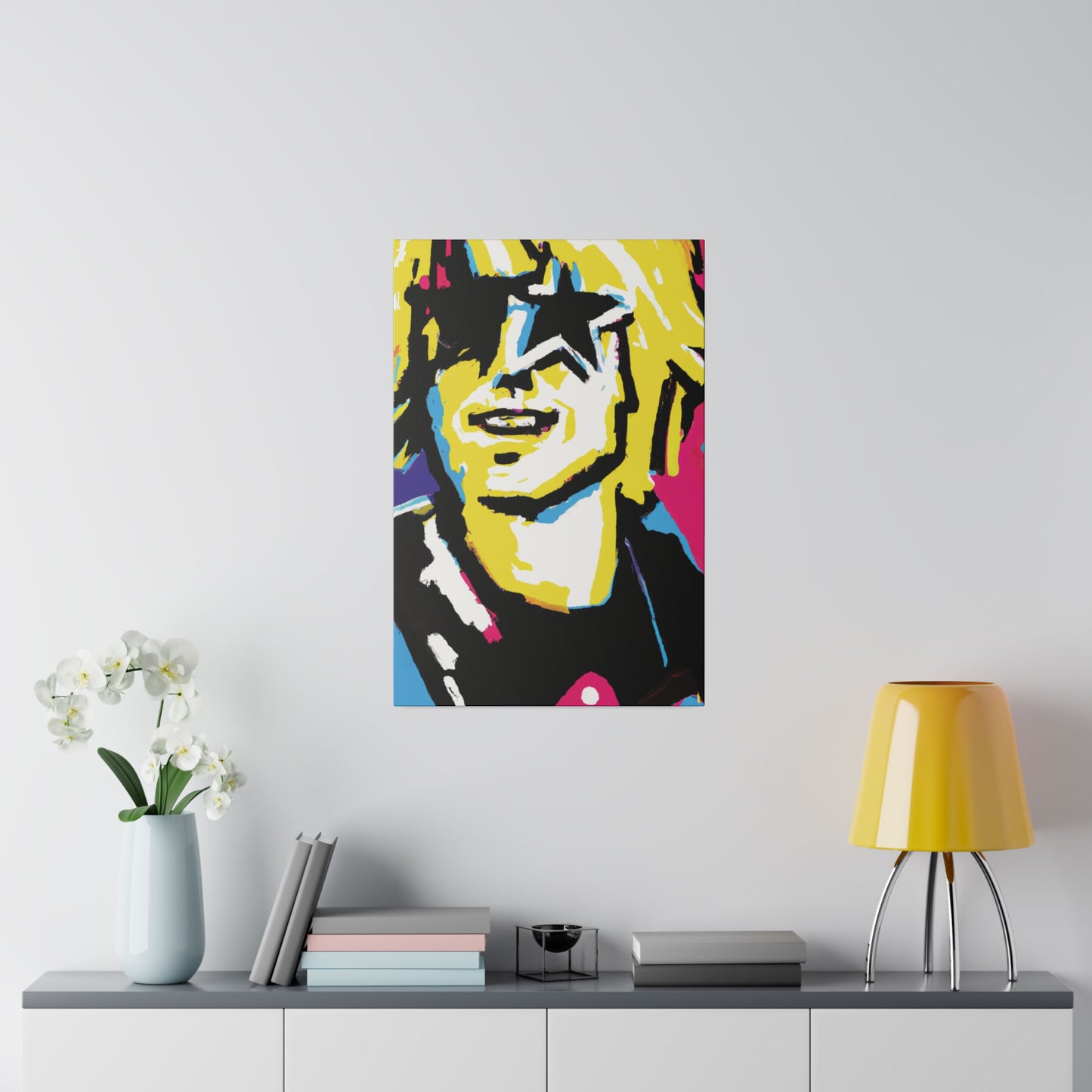 3292X - Rockstar Painting Print | Face | Abstract | Poster | Home Decor | Wall Art | Music Art | Canvas