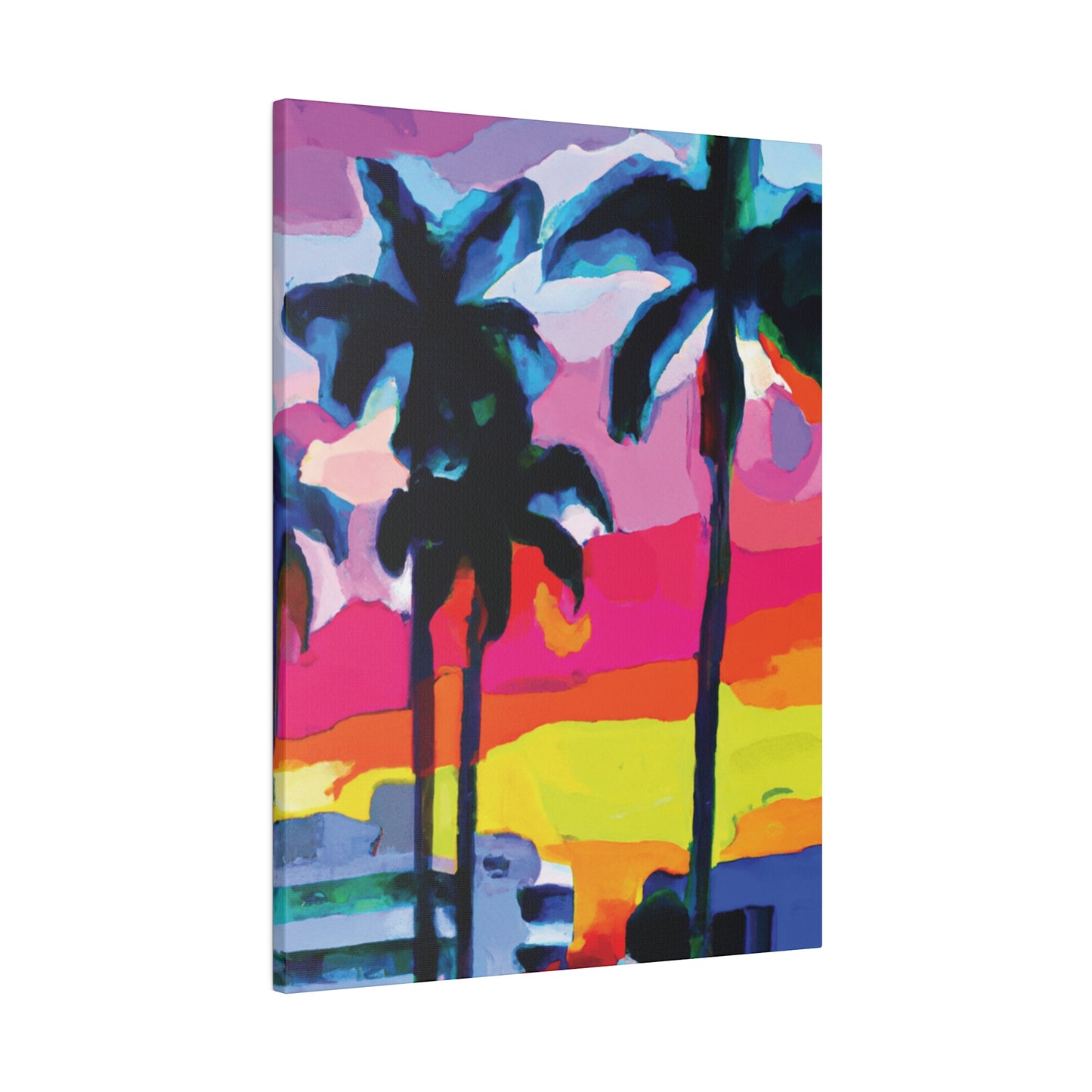 9342C - Miami Beach Sunset Painting Print | Miami | Beach | Sunset | Poster | Home Decor | Wall Art | Canvas