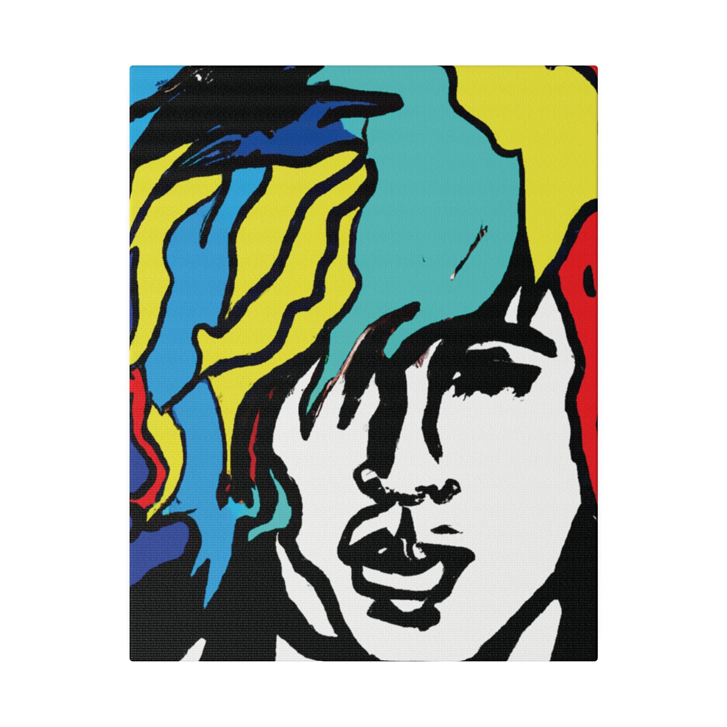 7456M - Rockstar Painting Print | Face | Abstract | Poster | Home Decor | Wall Art | Music Art | Canvas