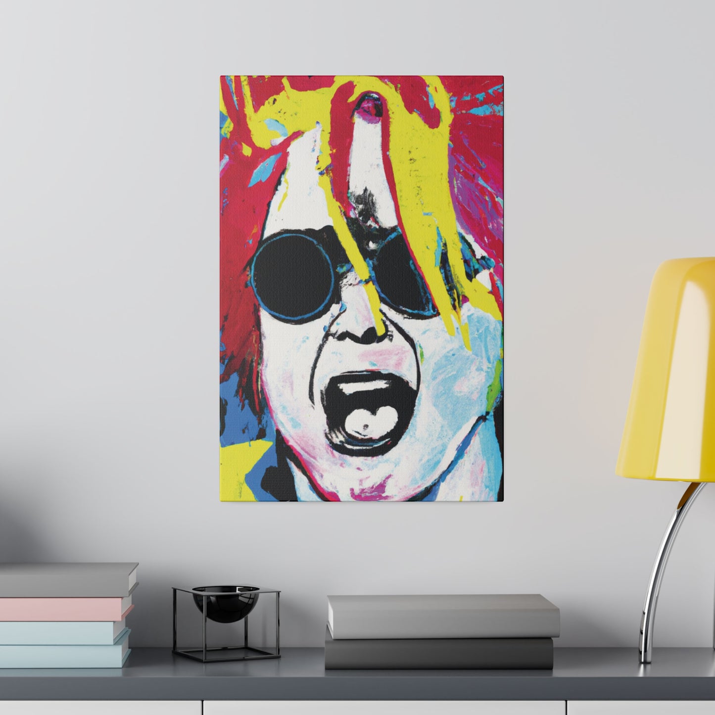 9456X - Rockstar Painting Print | Face | Abstract | Poster | Home Decor | Wall Art | Music Art | Canvas