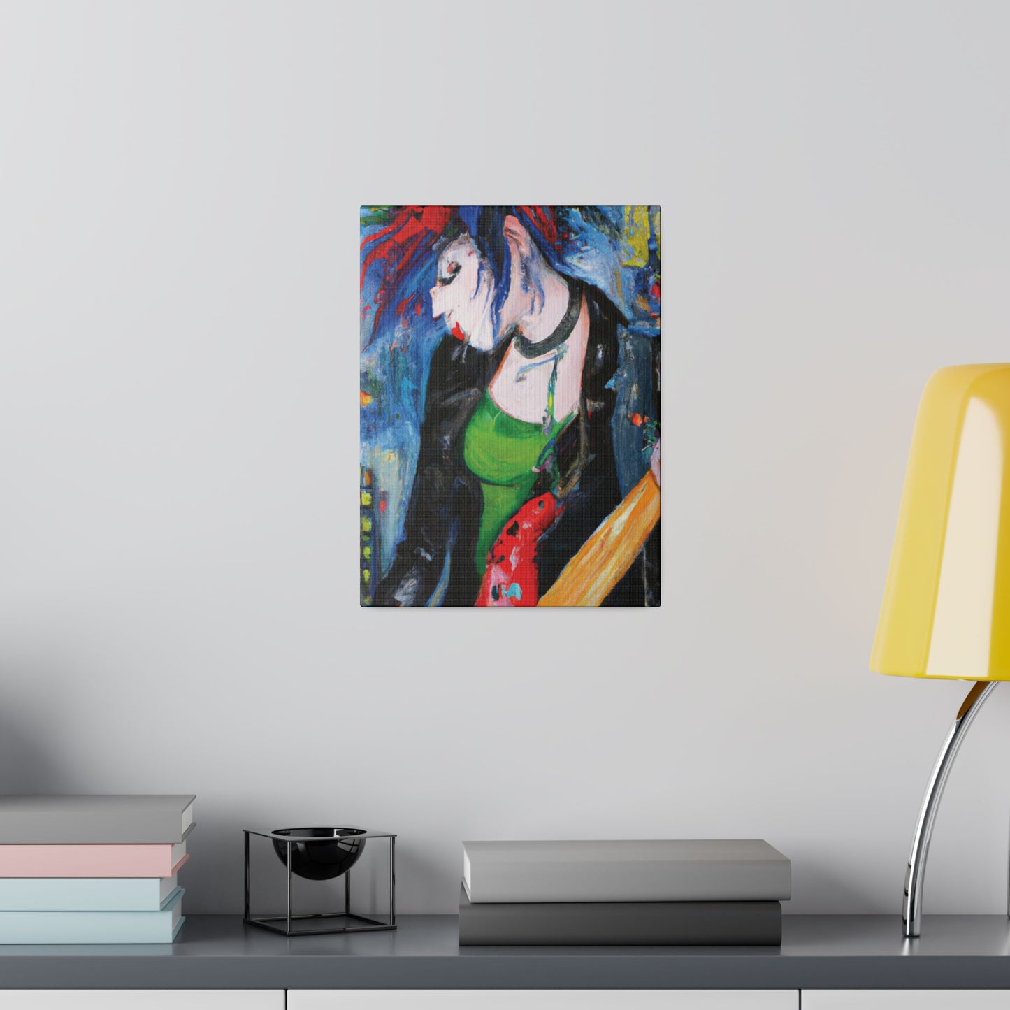 9423T - Rockstar Oil Painting Style Print | Poster | Home Decor | Wall Art | Music Art | Canvas