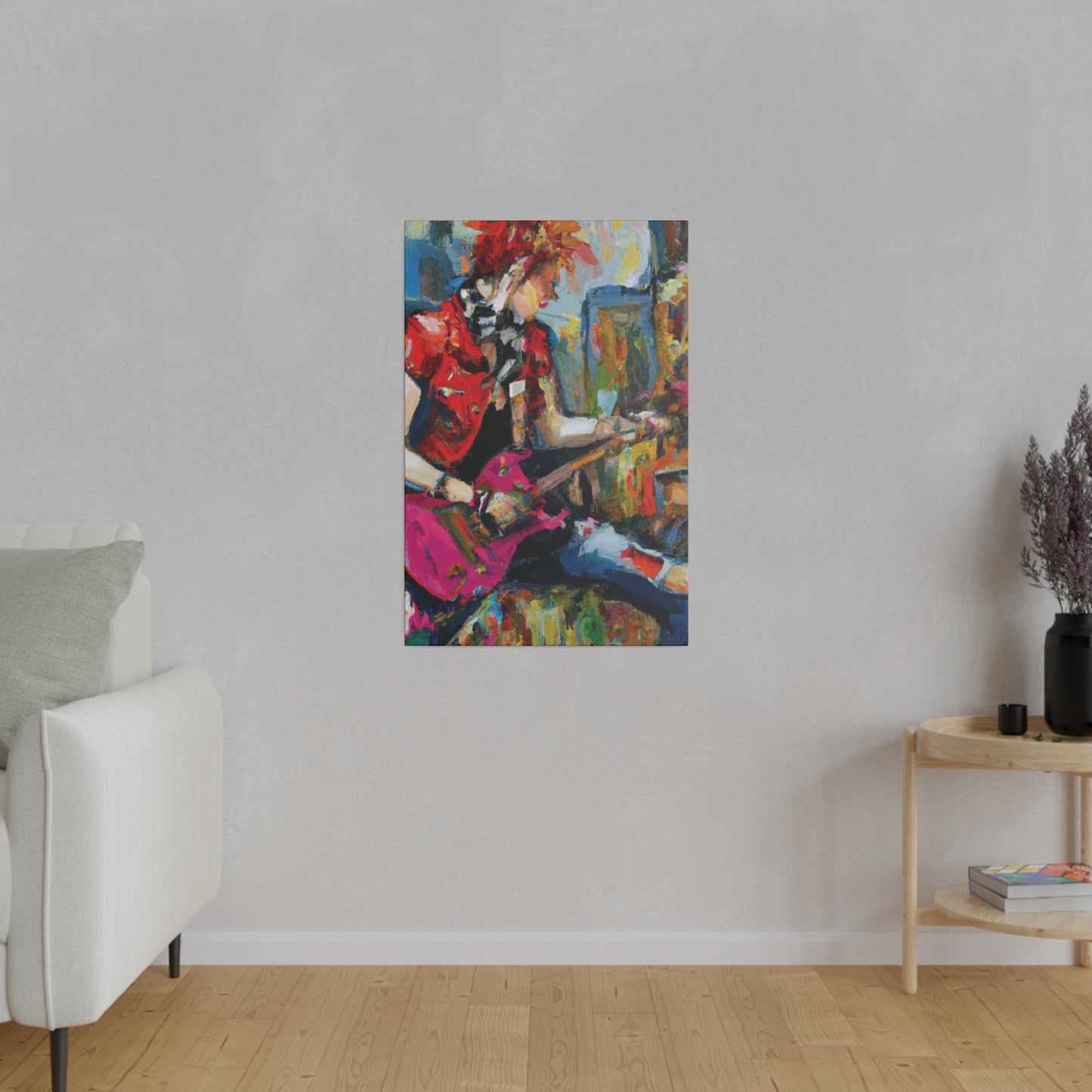 9666G - Rockstar Oil Painting Style Print | Poster | Home Decor | Wall Art | Music Art | Canvas