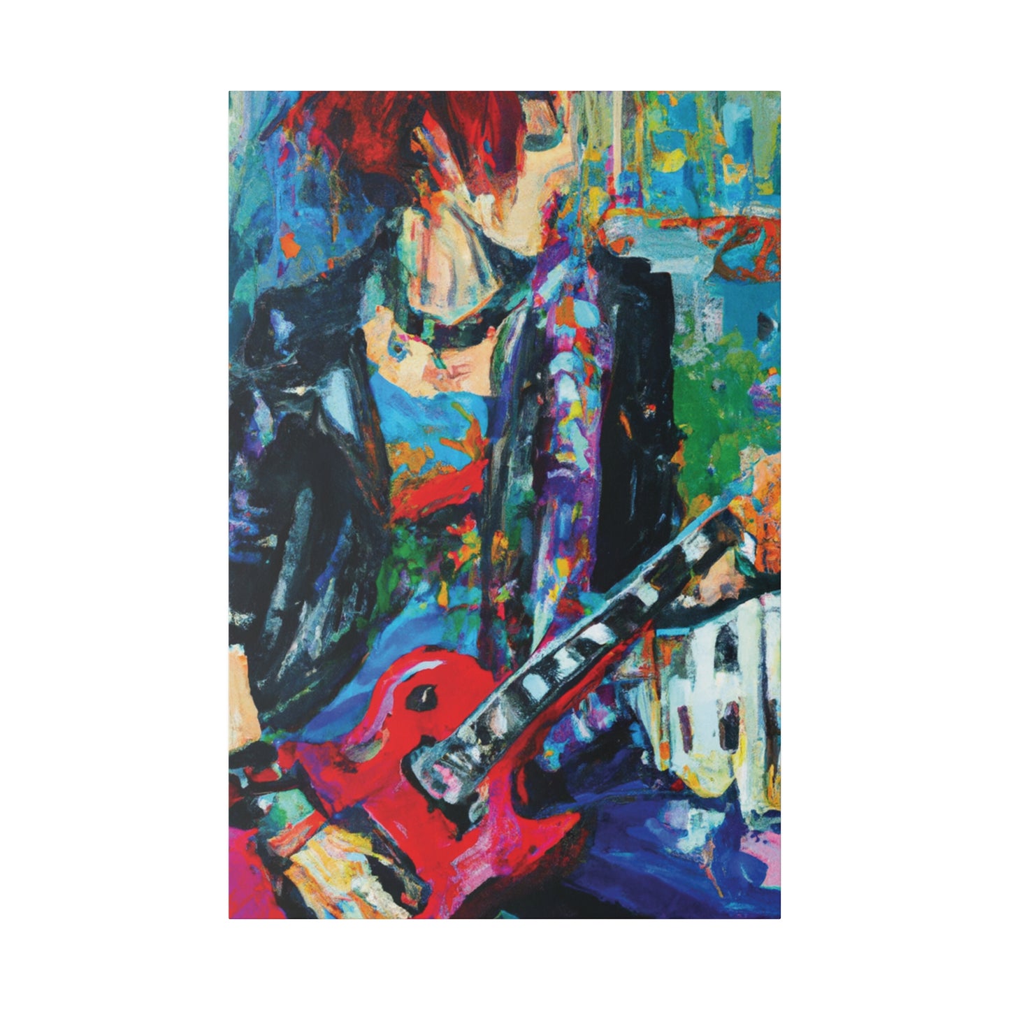 814T - Rockstar Oil Painting Style Print | Poster | Home Decor | Wall Art | Music Art | Canvas