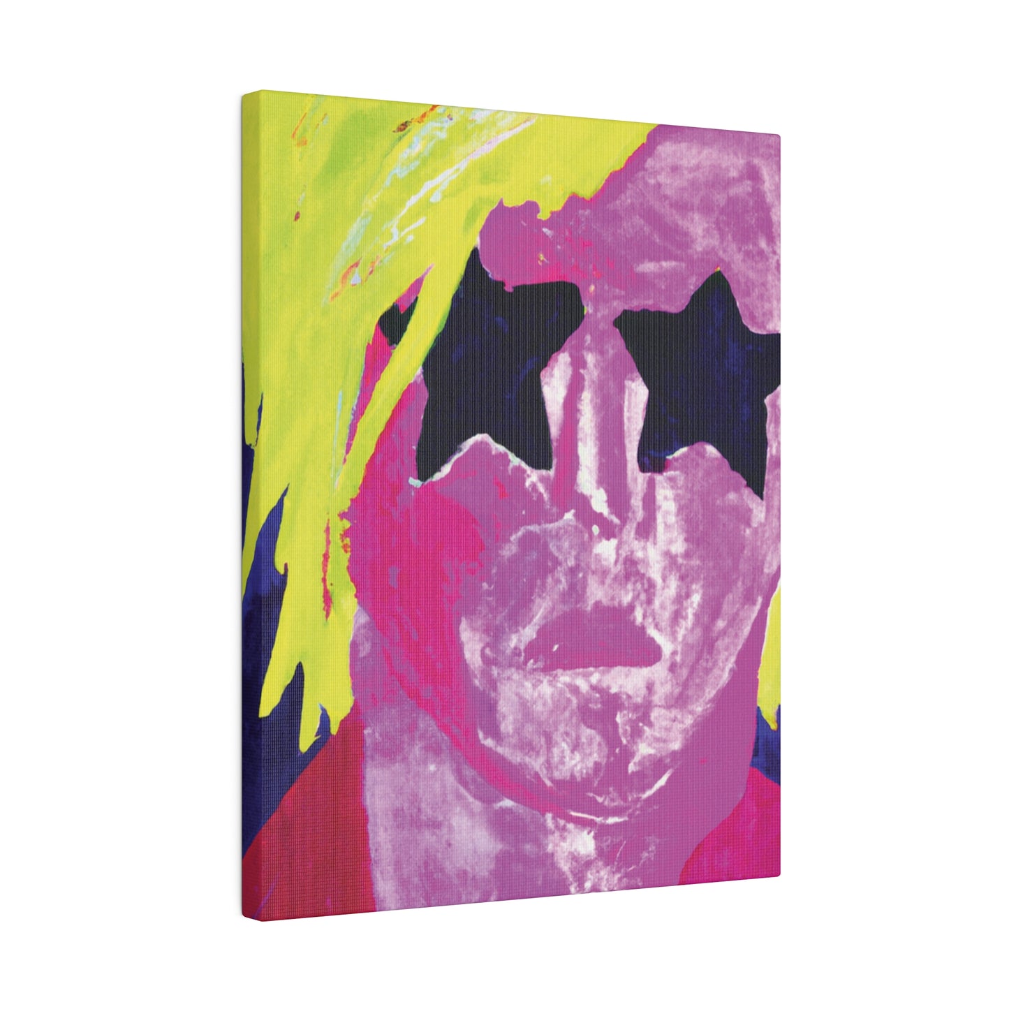 7563W - Rockstar Painting Print | Face | Abstract | Poster | Home Decor | Wall Art | Music Art | Canvas