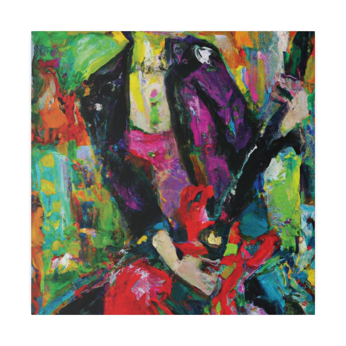 323O - Rockstar Oil Painting Style Print | Poster | Home Decor | Wall Art | Music Art | Canvas