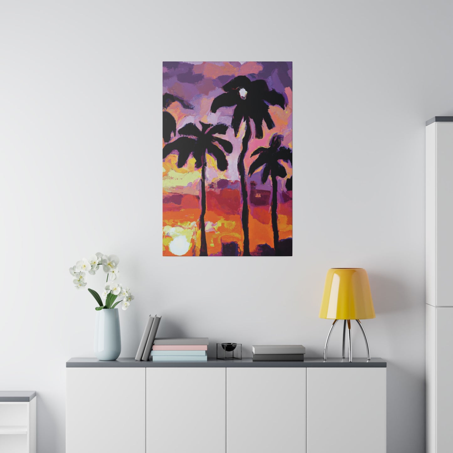 7449F - Miami Beach Sunset Painting Print | Miami | Beach | Sunset | Poster | Home Decor | Wall Art | Canvas