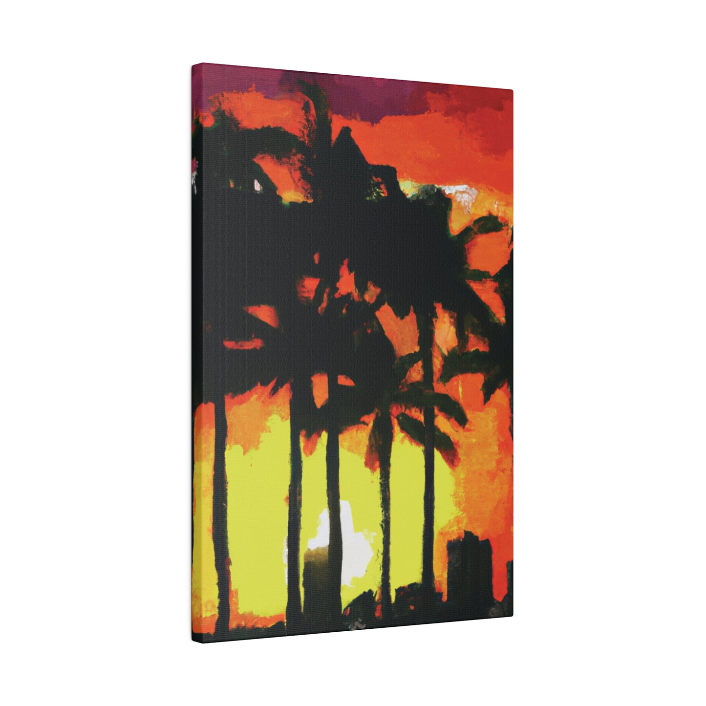 8291L - Miami Beach Sunset Painting Print | Miami | Beach | Sunset | Poster | Home Decor | Wall Art | Canvas